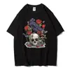 2023 comercio exterior estilo oscuro verano holgado talla grande manga corta ropa para hombre y mujer misma camiseta estilo gótico