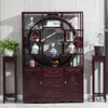Palo de Rosa Australiano Bo Gu Jia Madera Maciza Nuevo Estilo Chino Gabinete de Múltiples Tesoros Soporte de Exhibición para Vajilla de Té Divisor Decorativo Gabinete de Vino Moderno