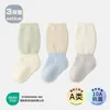 26 calcetines de otoño para bebé, calcetines de algodón sin costuras de bloque de color para recién nacidos, calcetines de tubo medio para niños, ajuste holgado sin apretar