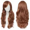 Cos peluca larga rizada anime europea y americana 70cm universal cabello largo rizado cosplay multicolor natural esponjoso tocado