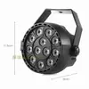 Luzes Par LED de 12 Cores com Controle Remoto Par Lights Bar Casamento UV PAR Transmissão Ao Vivo Estúdio de Dança Luz Púrpura Par Lights