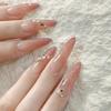 Estilo Lujo Ligero Usar Armadura Mariposa de Cristal Polvo Diamante Roto Flash Degradado Lazo Diamante Usar Arte de Uñas Arte de Uñas Nupcial