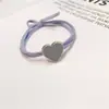 Anillo para el cabello lindo azul claro estilo japonés y coreano Corazón de niña Lazo de amor Cuerda para la cabeza Lazo de perlas Goma elástica Cuerda para el cabello