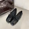 Zapatos Mary Jane Retro con Tira Cruzada 2026 Primavera/Otoño Nuevos Zapatos Planos Retro de Suela Plana Zapatos Pequeños de Cuero Suave Versátiles