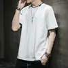 Camiseta de manga corta Ropa de moda para hombre Verano Manga corta para hombre Verano Estudiante Falso de dos piezas Color Camiseta de manga corta
