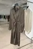 Yuran 26 Estilo Nuevo de Principios de Primavera Satén Perlado Ligero Anti-Arrugas Desestructurado Plisado Vestido Camisa Anti-Arrugas