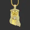 Accesorios nuevo hip hop europeo y americano diamante tridimensional Joyería colgante retrato de hombre discoteca colgante genial