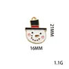 BB-12 Adorno Navideño Transfronterizo Alas Ángel Muñeco de Nieve Copo de Nieve DIY Accesorios de Aleación Llavero Colgante