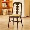 Silla de comedor de ratán francés de diseño americano, estilo de casa de campo simple y romántico, popular silla de madera Diana sin cojín blando