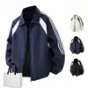 Chaqueta de solapa para hombre de estilo nuevo primavera y otoño 2026 transfronteriza, abrigo cortavientos de estilo coreano moderno de corte holgado con retazos