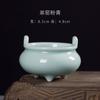 Incenário de Celadon de Longquan de Três Pernas Porta-Incenso Prato para Incenso Incensário Doméstico de Cerâmica para Oferecer Incenso a Buda
