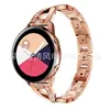 Para Samsung Galaxy Watch Active 20mm Pulseira de Aço com Cristais em Formato X Pulseira de Relógio com Strass