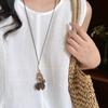 Collar Maillard Estrella de Mar para Mujer 2025 Nuevo Versátil Largo Cuello Halter Cadena Sudadera Diseño Nicho Colgante