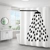 Cortina de ducha con impresión digital navideña de Amazon, juego de cuatro piezas para baño, juego sin perforaciones, cortina de ducha impermeable y a prueba de moho, personalización