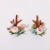 Diadema de Navidad para niños, par de pinzas para el pelo, pinza de asta, diadema de flor linda para niños, diadema de Navidad DIY