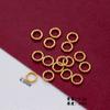 Anel antigo de ouro de areia enrolado cobre três anéis furo reto contas cubo zagilam contas soltas DIY pulseira colar acessórios