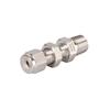 Marca Roke Acero Inoxidable Ss316 Tubería Imperial 1/16 pulgada-2 pulgadas Doble Férula Recto a Través de Panel Conector Hidráulico Recto