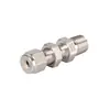 Marca Roke Mejor Vendido Transfronterizo Tubo Estándar Británico 1/16 pulgada-2 pulgadas Acero Inoxidable Doble Férula Conector Terminal Recto a Través del Panel