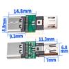 Base hembra USB 3.1 Tipo C con placa fija, interfaz de carga y datos, conector macho y hembra C, placa de prueba, inserción positiva y negativa a doble cara