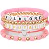 Pulsera Transfronteriza de Cerámica Suave para Mujer Pulsera de Letras Bohemia de Gama Alta Versátil Traje Pulsera de Cerámica Suave Taylor