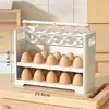 Organizador de Caja de Almacenamiento de Huevos para Puerta Lateral de Refrigerador Bandeja de Almacenamiento Dedicada para Huevos Recomendada Caja de Almacenamiento de Huevos de Doble Uso para Cocina