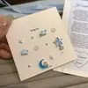 Novos Brincos Super Fada Borboleta Estrela Lua Frescos conjunto Coração de Menina Versátil Elegante Doce Lilás Brincos Brincos