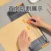 Cortador de Papel Cuchillo para Cortar Papel A4 Recortadora de Papel Herramienta para Cortar Papel Cuchillo Deslizante Cuchillo de Empuje Herramienta Tapete de Corte