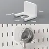 Tablero perforado de plástico sin taladro para detrás de la puerta, hecho a medida para almacenamiento de sombreros y llaves en la entrada, panel de pared decorativo para la puerta de entrada