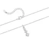 Nuevo collar sencillo de diamante de una sola piedra para mujer, elegante y de lujo ligero con diseño de nicho, cadena para la clavícula versátil y exquisita con un ambiente dulce y juvenil