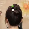 Pasador de Pelo Simple con Perlas de Tres Dientes de 8cm Artefacto para el Cabello en la Parte Posterior de la Cabeza Pasador Elegante Estampador de Cabello Moda Pasador de Cabello Peine de Cabello