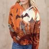 Sudadera con capucha para mujer de Amazon Transfronteriza Otoño e Invierno Europeo y Americano Halloween Sudadera Estampada en 3D para Mujer
