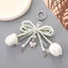 Nuevo Colgante Creativo de Cadena Colgante con Lazo de Perlas para Bolso, Funda de Teléfono, Llavero, Adorno, Exquisito Accesorio de Regalo Pequeño