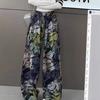 [Procesamiento personalizado] Pantalones de Pierna Ancha Tie-Dye Nezha Demonio Moda Nacional Tie-Dye Impresión Degradada Sueltos Casuales