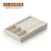 Caja de Almacenamiento de Joyas Tocador Cómoda Cajonera Divisores de Cajón Tela de Terciopelo Collar Pendientes Anillos Joyería Bandeja para Accesorios de Mano