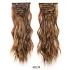 Peruca Longa Cacheada Europeia e Americana Conjunto de Seis Peças Cabelo com Clip Fibra Química Extensões de Cabelo Extensões de Cabelo Ondulado Extensi