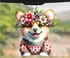 Nuevo adorno plano de perro lindo acrílico transfronterizo para coche, accesorio de mochila, decoración del hogar