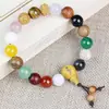 Pulseira de Dezoito Sementes, Estilo Lingyin de Hangzhou, Contas Bodhi de Múltiplos Tesouros, Cinco Gerações, Joia de Pulseira Unissex para Casal, Dezoito Contas