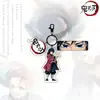 Cazador de demonios: Accesorios de Llavero Acrílico de Kimetsu No Yaiba con Tokito Muichiro, Tomioka Giyuu y Kochou Shinobu con Ojos Grabados con Láser