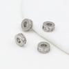 Preservação da Cor Ouro 18K Espaçador de Diamante Roda de Contas Posicionamento de Contas Pulseira de Pérola de Cristal Fio de Contas Acessórios Diy C45