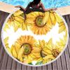 Chal Transfronterizo Microfibra Redondo con Borlas Serie Mariposas Toalla de Playa de Secado Rápido Absorbente de Sudor Esterilla de Yoga Puede-esterilla de picnic