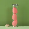 Huevo de Belleza Súper Suave, Elástico al Instante, Sin Polvo, Cilindro de Hojalata, Paquete de 3 Huevos de Belleza, Forma de Calabaza Gota de Agua, Huevo de Maquillaje Biselado