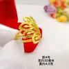 Anillo de flor chapado en oro vietnamita para mujer, anillo floral ajustable, anillo de hoja, joyería de moda estilo coreano