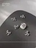 1000 Piezas de Decoraciones de Moños para Uñas de Aleación Mixta, Moños de Cinta Huecos, Pedrería Plateada para Uñas, Al por Mayor