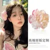 Presilha de Cabelo Flor de Orquídea Borboleta Artificial com Atmosfera Super Feérica, Acessório de Cabelo de Alta Qualidade para Sessão de Fotos na Praia, Presilha para Franja Estilo Férias