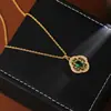 2025 Nuevo Modelo Oro Diamante Completo Brújula de Ocho Tesoros Colgante Diseño Collar Nuevo Estilo Chino Cadena de Suéter Cadena para el Cuello