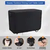 Capa de Mesa de Jantar Externa Portátil de Tecido Oxford Espesso Impermeável Cobertura de Mesa de Preparo para Carrinho de Cozinha de Pátio Proteção Solar Capa de Mesa de Jantar