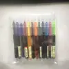 Nuevo Bolígrafo de Gel Líquido Directo de 12 Colores Secado Rápido Punta de Aguja Bolígrafo de Carbono Gran Capacidad Bolígrafo de Color Líquido Directo