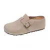 Zapatillas de Verano Nuevas de Estilo Retro con Suela Gruesa para Aumentar la Altura, Cerradas en la Punta, Versátiles, Medias Zapatillas de Exterior 2026