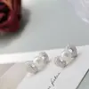 Aretes de Plata Nafuge para Mayoreo Incrustados con Perlas de Agua Dulce Naturales Moda Linda para Mujer de Plata de Ley 925