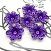 Flor de Bauhinia de seis pétalos con imitación de perla, soporte de concha, accesorio para abanico de novia hecho a mano, ramillete, horquilla antigua de plástico